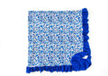 Dainty Blue & Royal  Bamboo Double Layer Ruffle Blanket