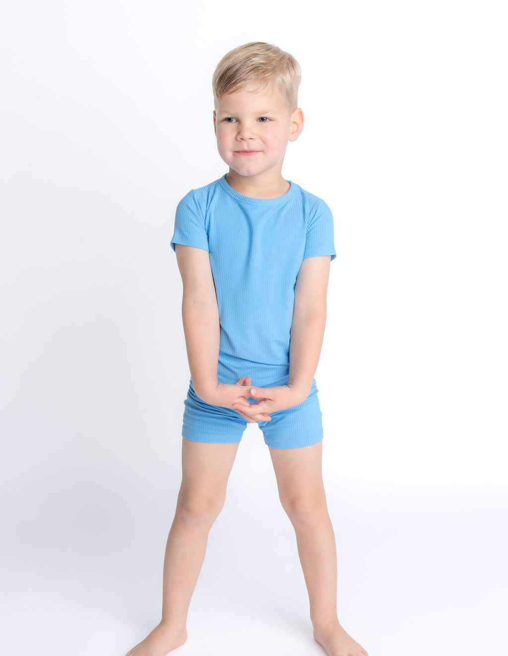 Radiant Azure Bamboo Two Piece Pajama Set