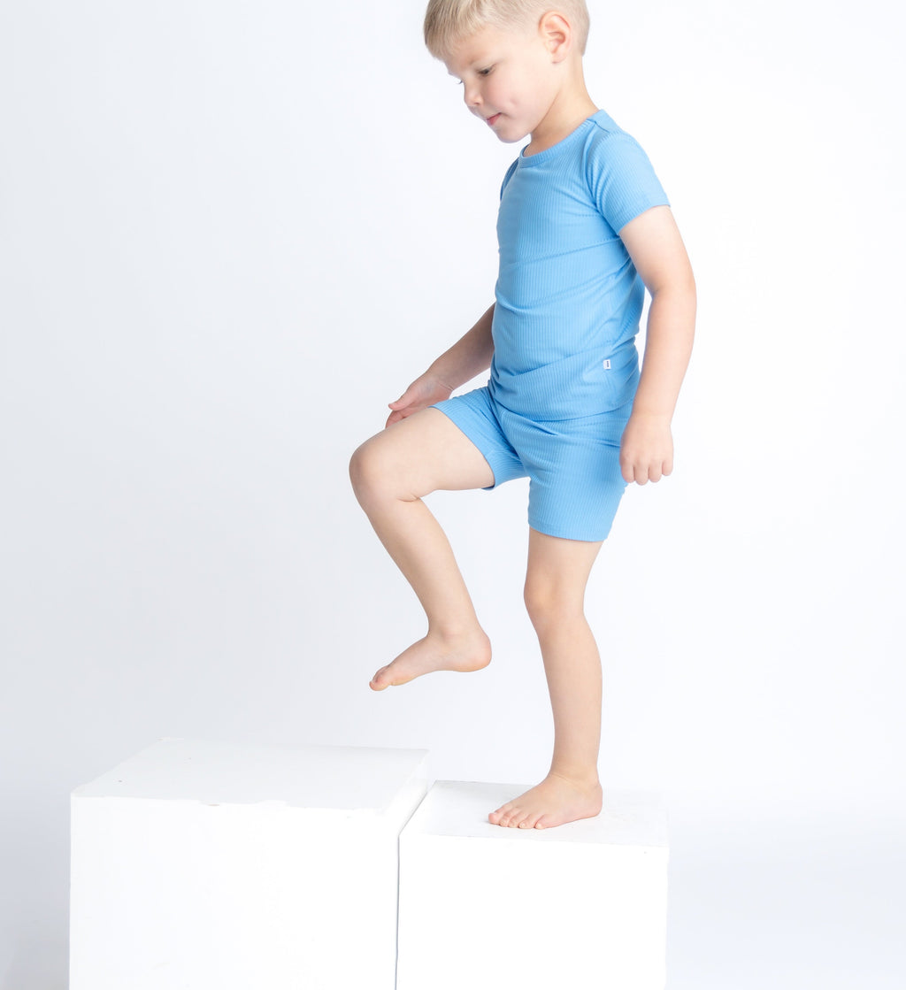 Radiant Azure Bamboo Two Piece Pajama Set