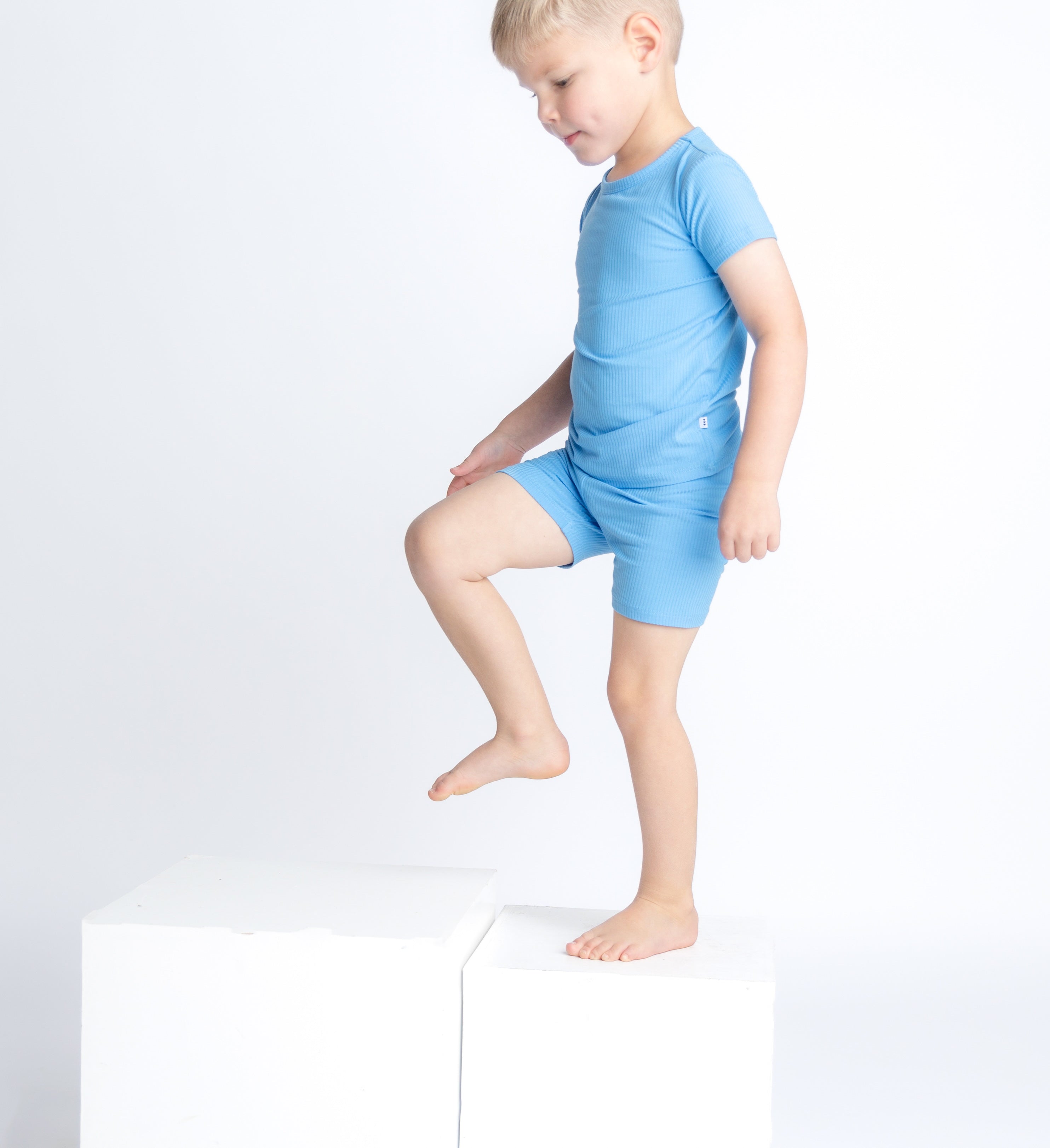 Radiant Azure Bamboo Two Piece Pajama Set