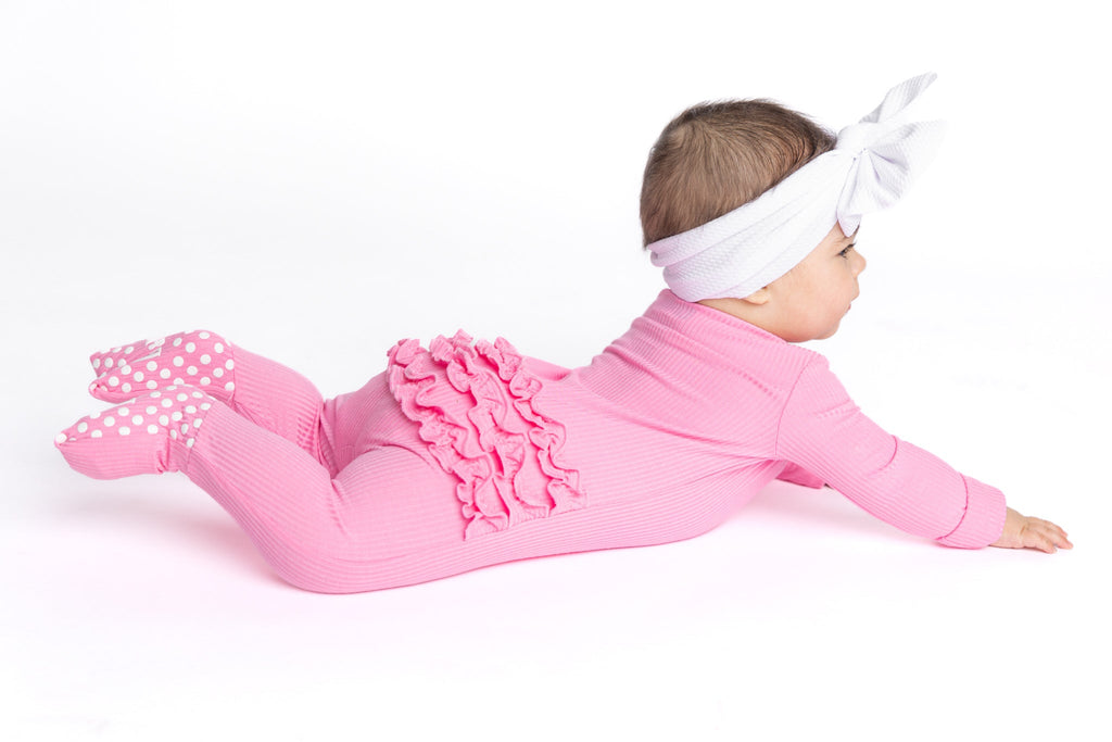 Taffy Pink Bamboo Convertible Zip Romper
