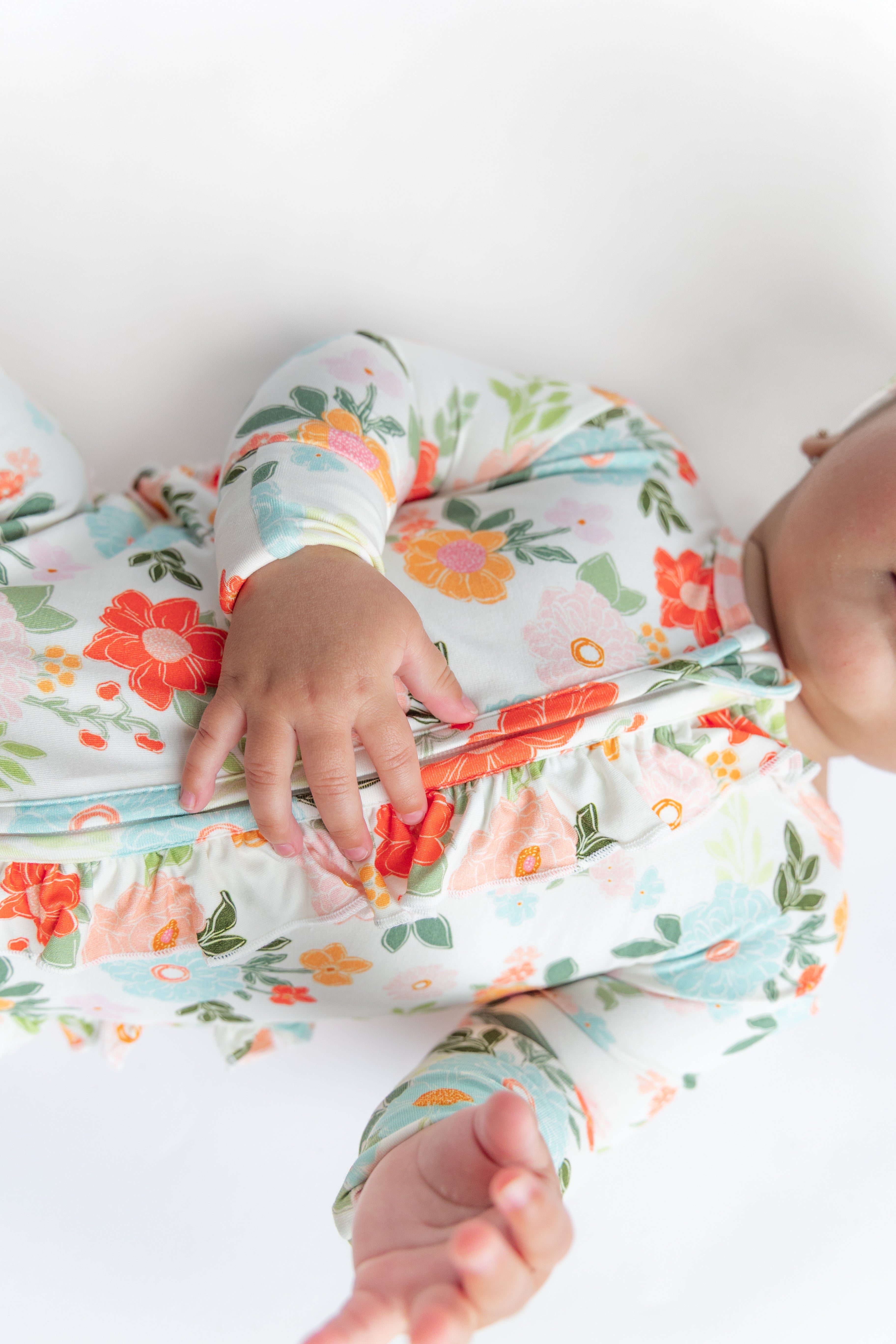 Cottage Blooms Bamboo Zip Romper