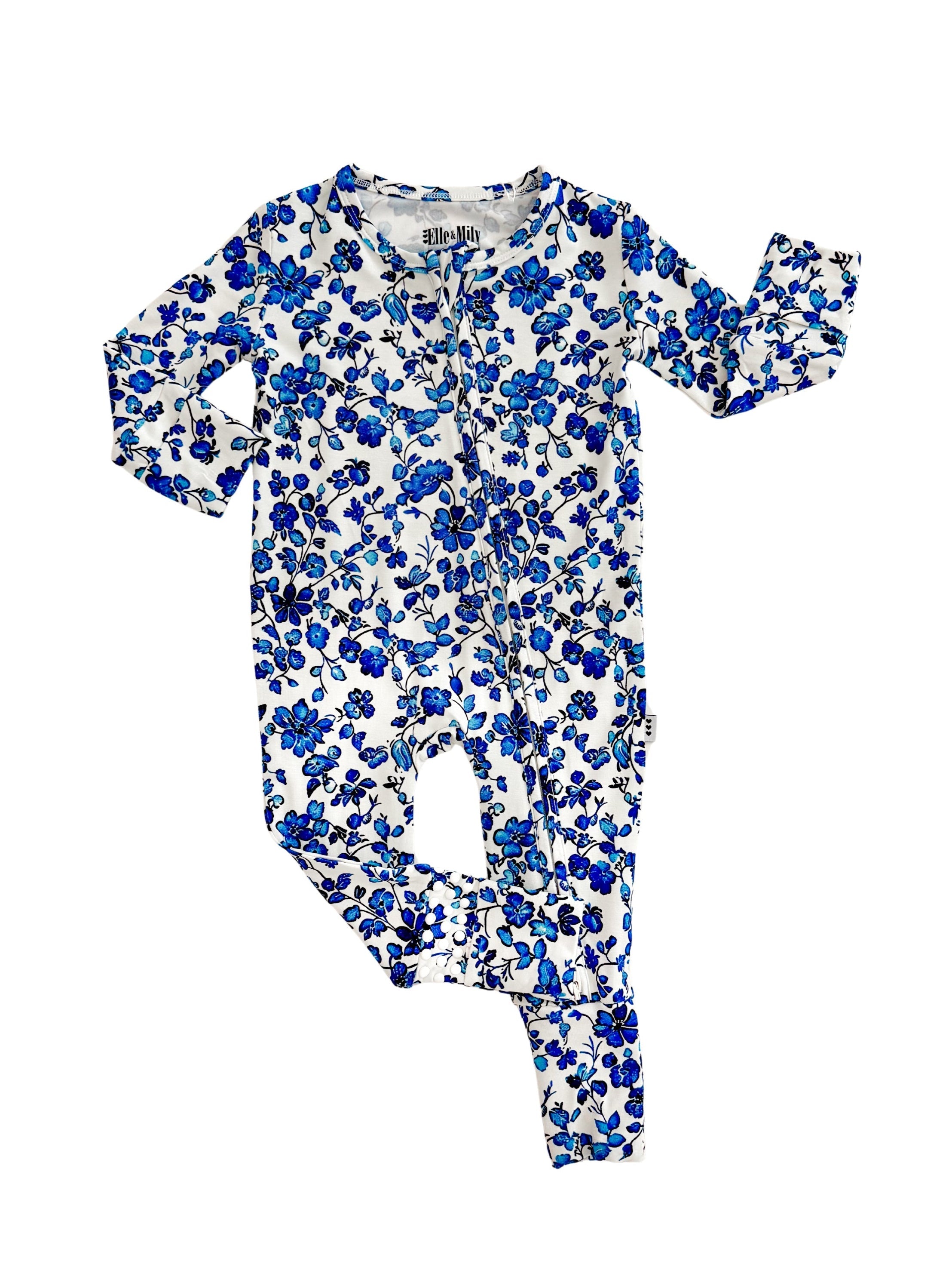 Dainty Blue Bamboo Zip